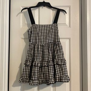 ZARA gingham tiered tank top